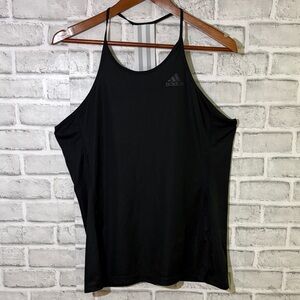 Adidas Sleek Black Athletic Tank, climalite, size large